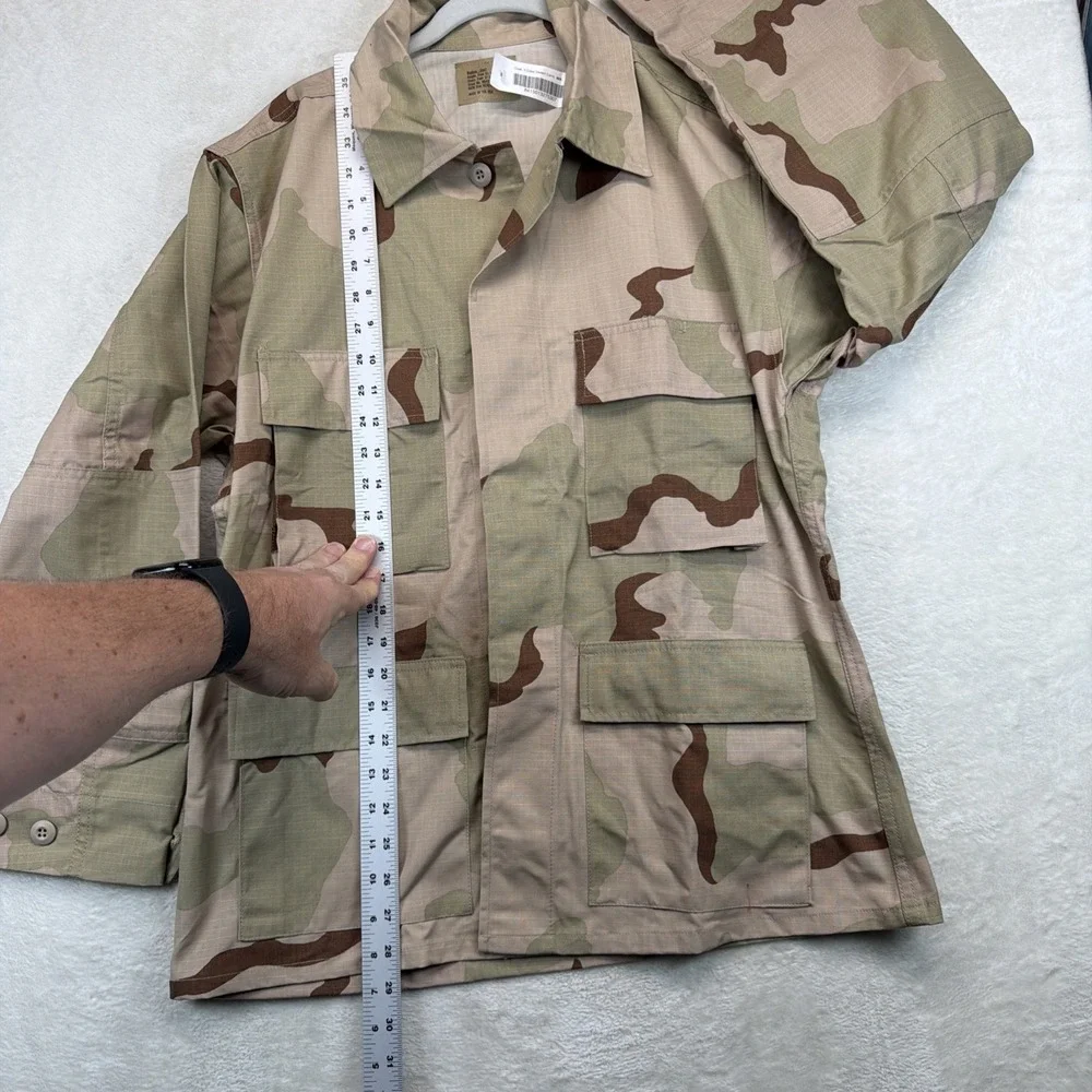 US Military DCU 3 Color Desert Camo Ripstop Combat Coat Medium Short NOS
